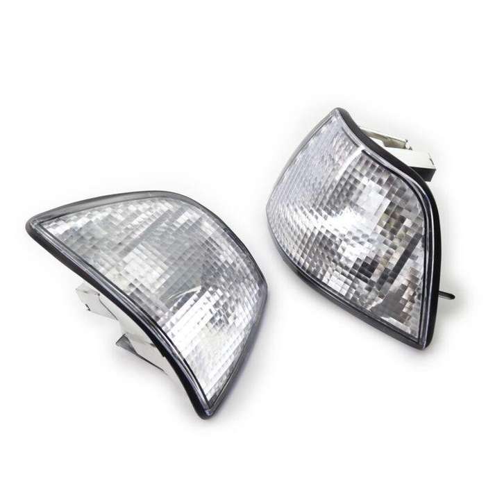 Pair Clear Corner Light Turn Signal for BMW E36 3 Series 4DR 1992-1998 No Bulb