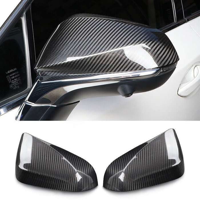 For Lexus NX 2022-2024 Carbon Fiber Side Door Rearview Mirror Cover Trim Cap