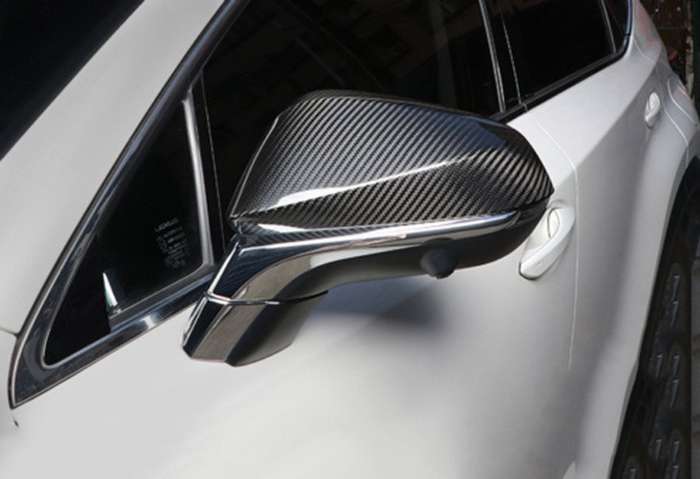 For Lexus NX 2022-2024 Carbon Fiber Side Door Rearview Mirror Cover Trim Cap