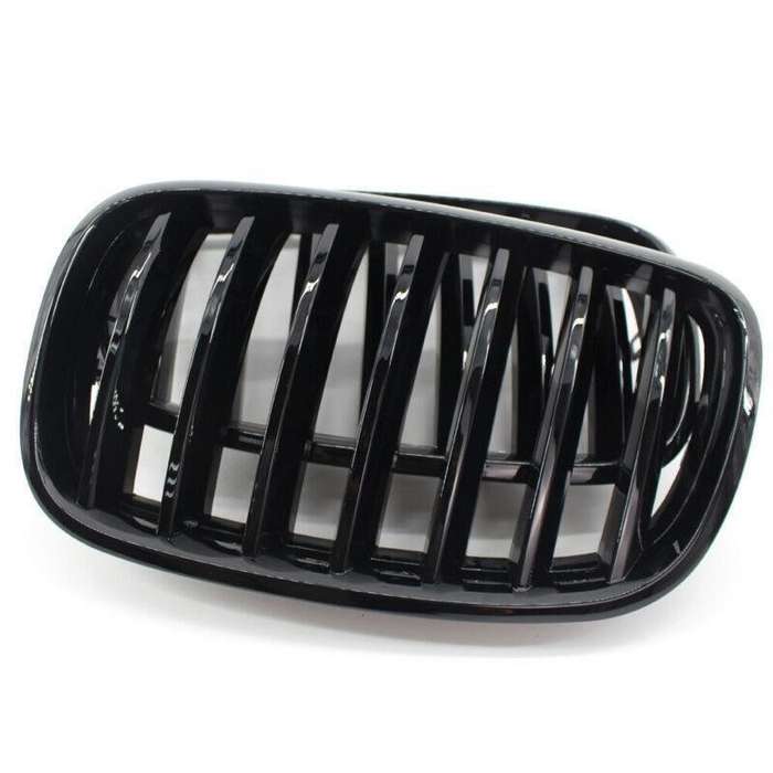Pair of Gloss Black Front Bumper Kidney Grille Fit For BMW E70 X5 E71 X6 07-14