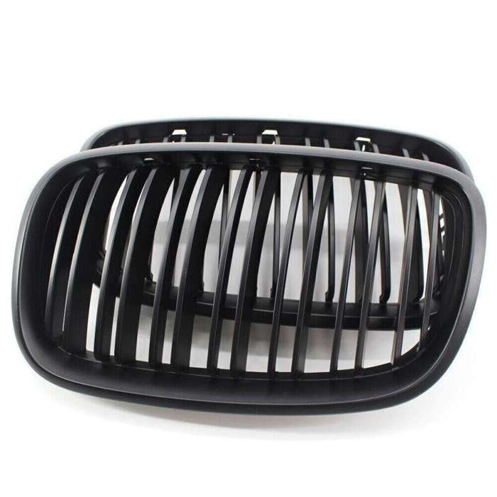 2X/Set Car Grille Flat Black Dual Slat for BMW E70 X5 E71 X6 07-14 Mesh Grill