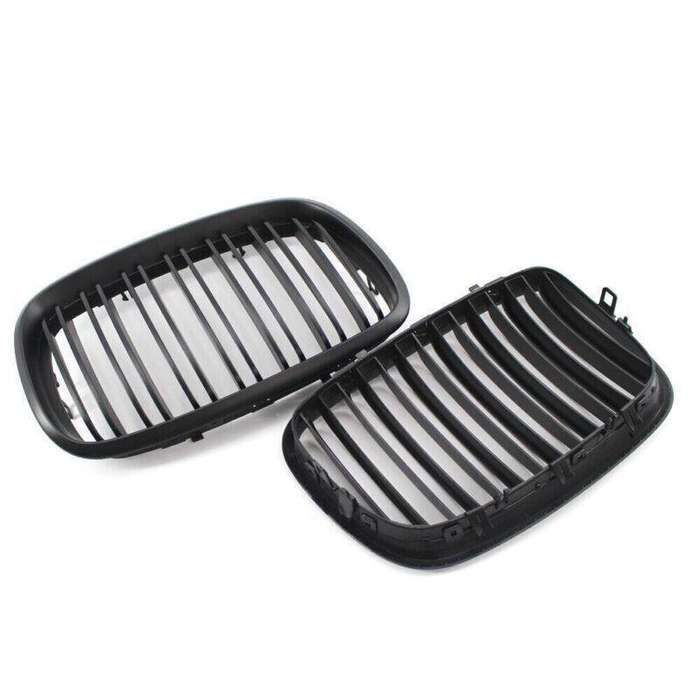2X/Set Car Grille Flat Black Dual Slat for BMW E70 X5 E71 X6 07-14 Mesh Grill