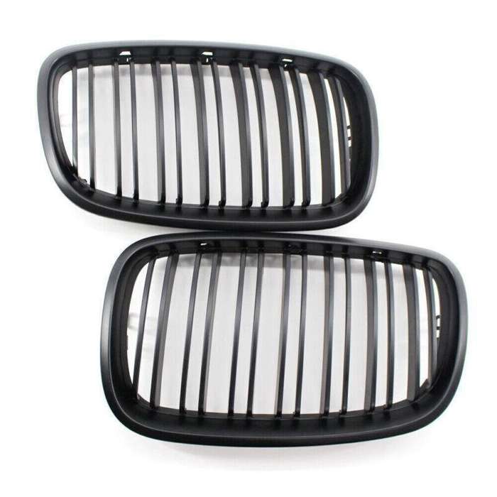 2X/Set Car Grille Flat Black Dual Slat for BMW E70 X5 E71 X6 07-14 Mesh Grill