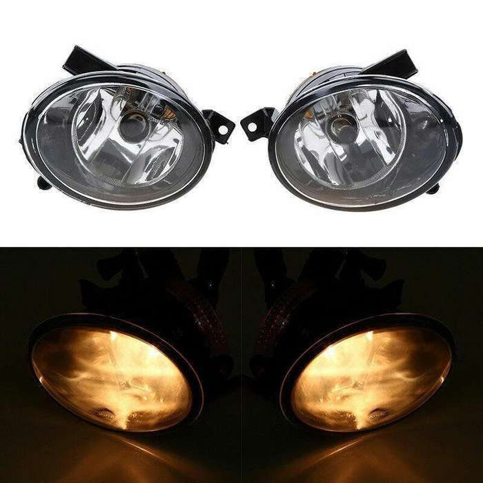 For VW Touareg 2011-2014 Halogen Fog Lights Front Bumper Driving Lamp Pair