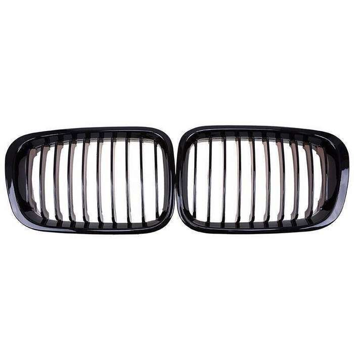 2Pcx Gloss Black Grille Kidney Grill fit for BMW E46 3 Series 4 Door 1998-2001