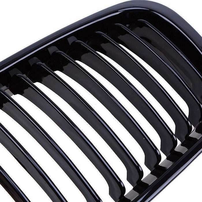 2Pcx Gloss Black Grille Kidney Grill fit for BMW E46 3 Series 4 Door 1998-2001