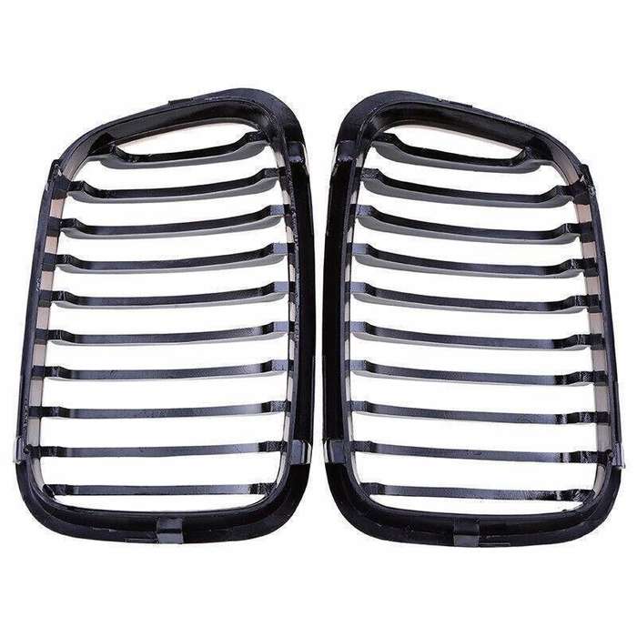 2Pcx Gloss Black Grille Kidney Grill fit for BMW E46 3 Series 4 Door 1998-2001