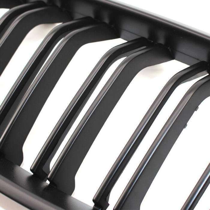 2X/Set Matte Black Grille Dual Line Fits for BMW 3 Series M3 F30 F35 2012 - 2016