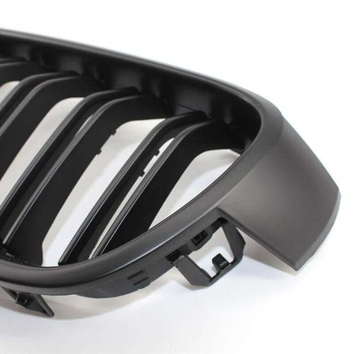 2X/Set Matte Black Grille Dual Line Fits for BMW 3 Series M3 F30 F35 2012 - 2016