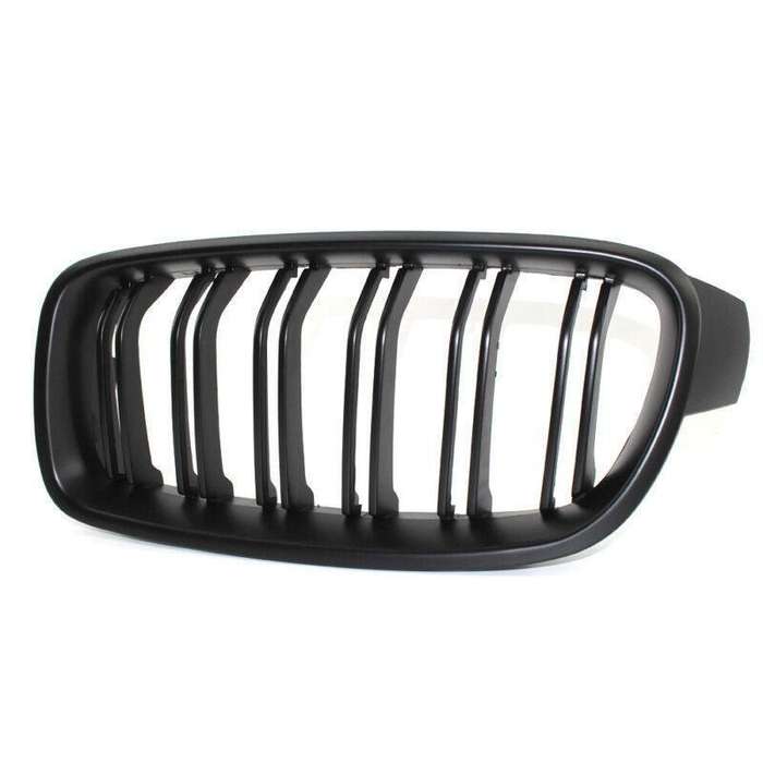 2X/Set Matte Black Grille Dual Line Fits for BMW 3 Series M3 F30 F35 2012 - 2016