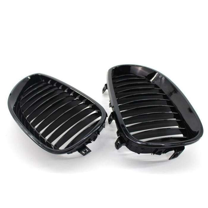 One Pair of Gloss Black Grille For BMW E60 E61 M5 5 Series 2003-2009