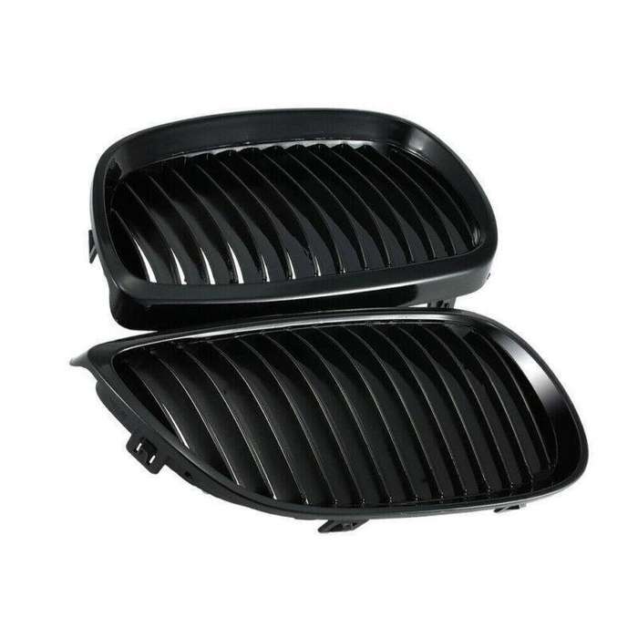 2X/Set Shiny Black Grille for BMW E92 E93 3 Series Coupe 2 Door 06-09 Mesh Grill