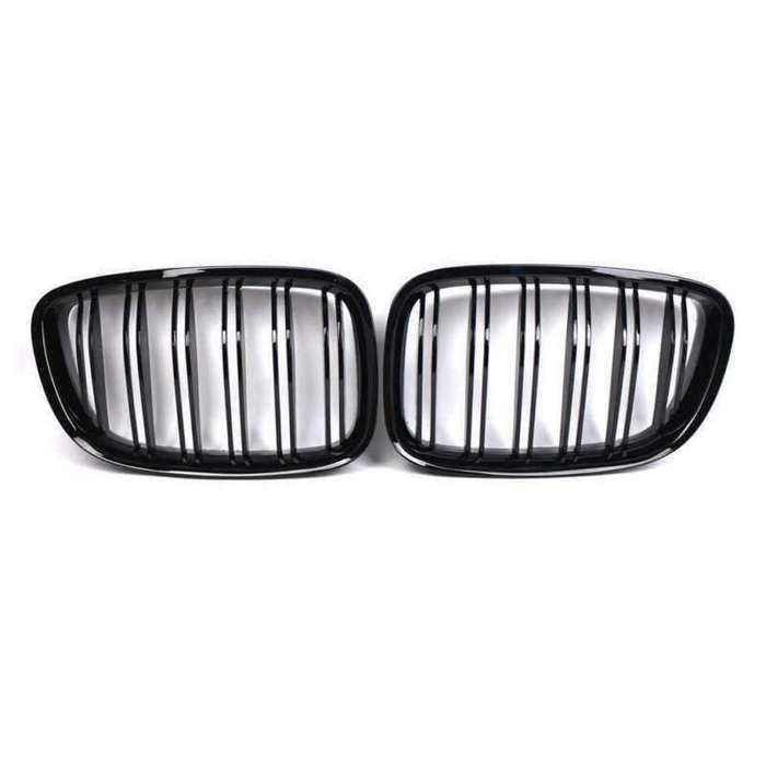Gloss Black Front Kidney Grille Grill For BMW 5 Series GT F07 2009-2017 Pair