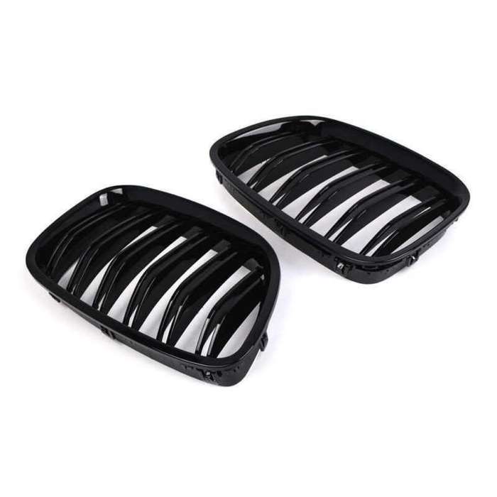 Gloss Black Front Kidney Grille Grill For BMW 5 Series GT F07 2009-2017 Pair