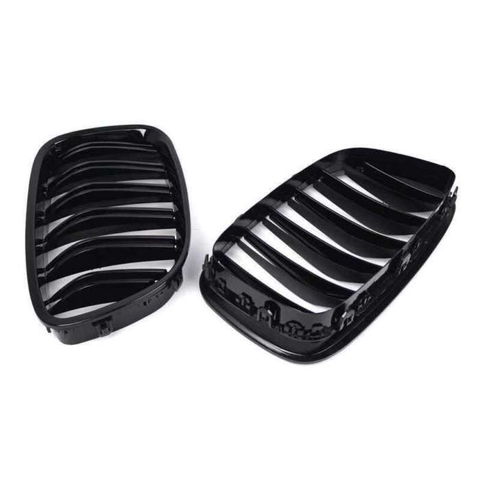 Gloss Black Front Kidney Grille Grill For BMW 5 Series GT F07 2009-2017 Pair