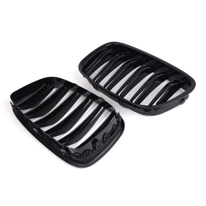 Gloss Black Front Kidney Grille Grill For BMW 5 Series GT F07 2009-2017 Pair