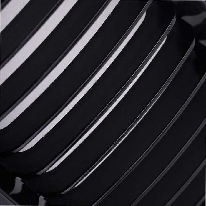 2x/Set Fit For BMW E46 Front Grille 02-05 3 Series 4 Door Shiny Black Mesh Grill