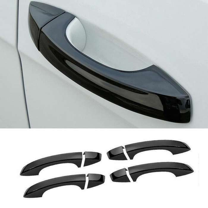 For VW Golf MK7 MK7.5 2014-2019 ABS Black Exterior Side Door Handle Cover Trim