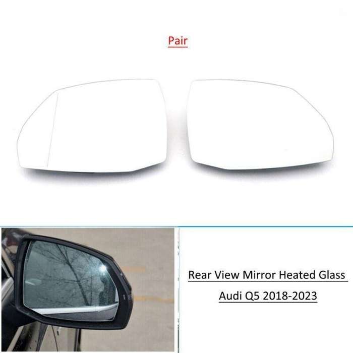 2pcs Mirror Glass Heated For Audi Q5 2018-2023 Q7 2017-2023 Right Left Side