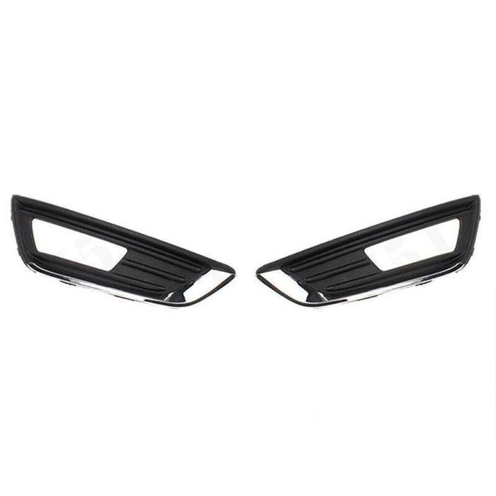 Pair Front Bumper Cover Fog Light Lamp Bezel Trim For Ford Focus 2015-2018