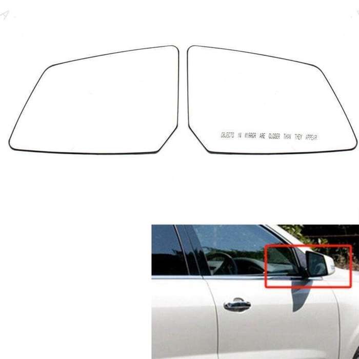 Rearview Heated Mirror Glass w/Back Plate For Chevrolet Traverse 2009-2014 Pair