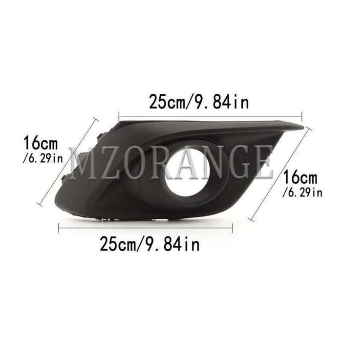 Front Bumper Left Right Side Fog Light Lamps Cover Bezels For Mazda 3 2014-2016