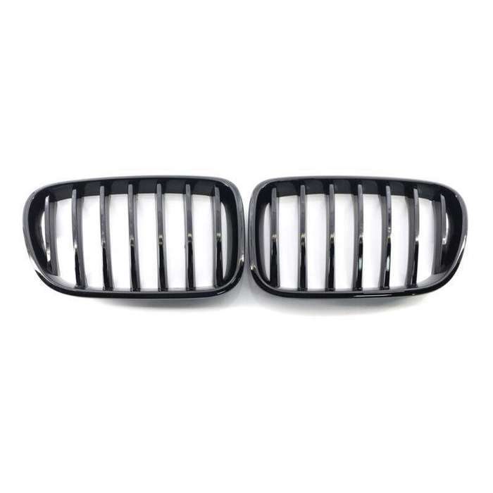 2X/Set Car Front Shiny Black Grille Replacement for BMW F25 X3 11-13 Mesh Grill