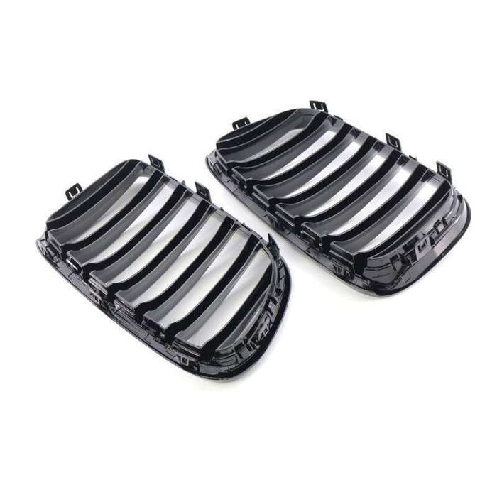 2X/Set Car Front Shiny Black Grille Replacement for BMW F25 X3 11-13 Mesh Grill
