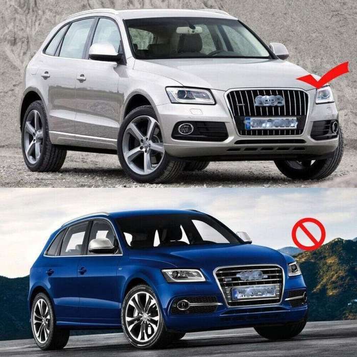 ABS Front Left Bumper Fog Light Lower Grille Cover for Audi Q5 2013-16 Facelift