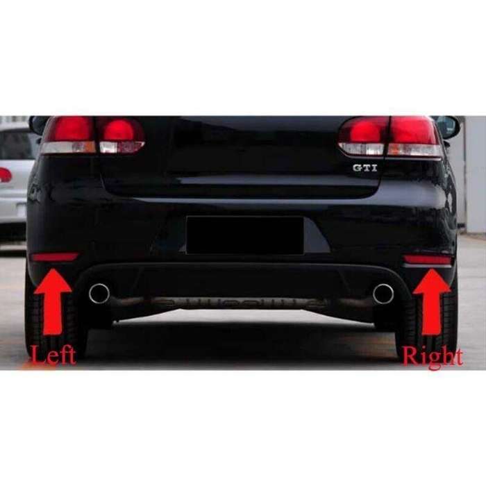 Fits For VW Golf 6 GTI 2009-2013 1 Pair Rear Bumper Reflector Light Brake Lamp