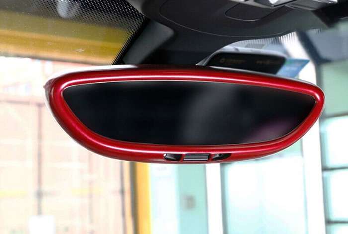 Interior Interior Console Rearview Mirror Trim For Porsche Cayenne 2011-2017 Red