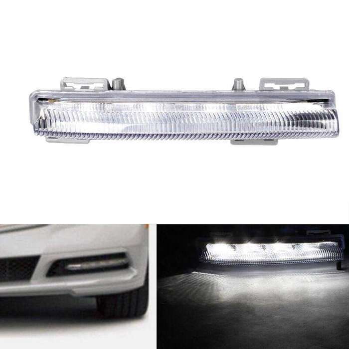 Set Fog Light Lamp Grille &amp; Trim For Mercedes W212 E250 E300 E350 2009-2013 Left