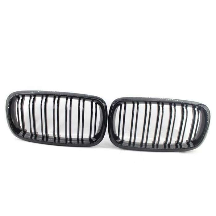 One Pair of Fit For BMW X5 F15 Gloss Black Twin Slat M Look Front GRILLE 15-17