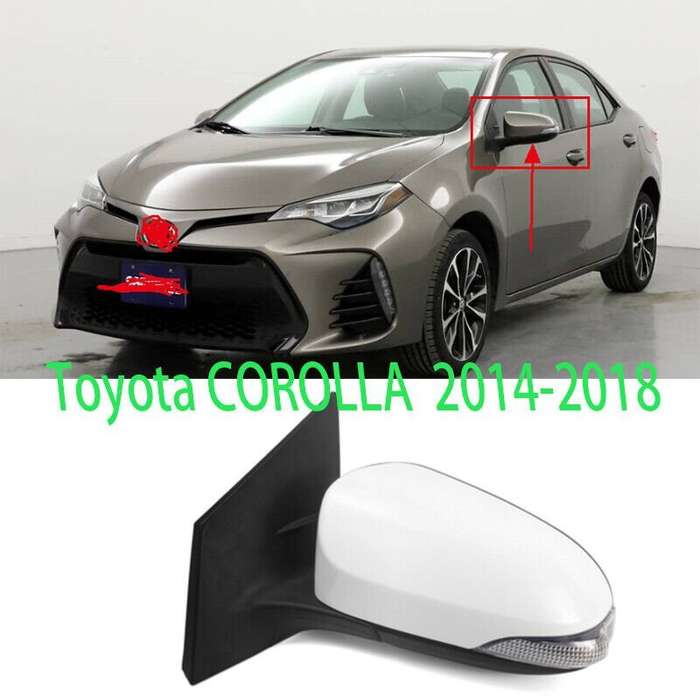 Left White For Toyota COROLLA 2014-2018 Side Door Mirror Assembly 7 wires 1pcs