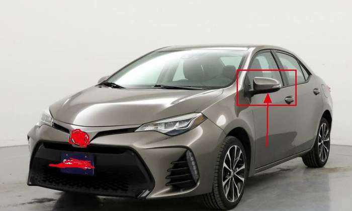 Left White For Toyota COROLLA 2014-2018 Side Door Mirror Assembly 7 wires 1pcs