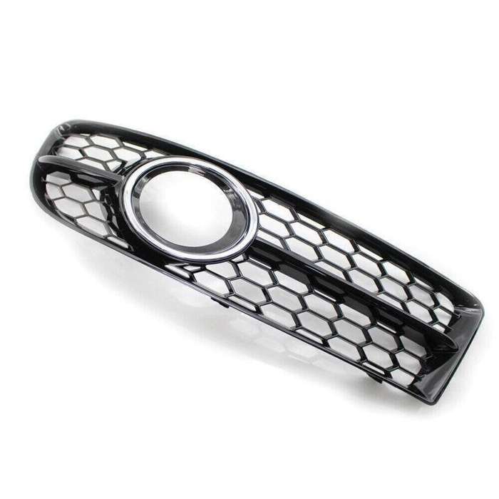 Pair of Chrome Trim Honeycomb Fog Light Grill Fit for Audi A4 B7 S-Line 05-08