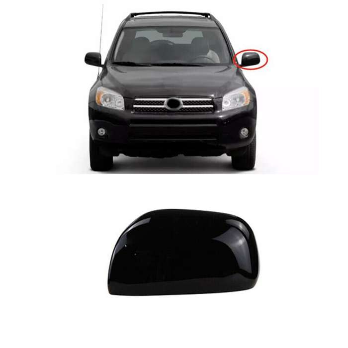 For Toyota RAV4 2006-2012 Left Side Rearview Mirror Housing Cover Frame Black