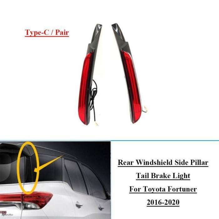 Rear Window Pillar LED Light Lamp Assembly For Toyota Fortuner 16-20 Pair C