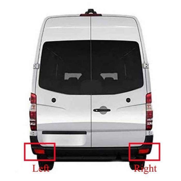 Fits For VW Crafter 2006-2016 1 Pair Rear Bumper Reflector Light Brake Lamp