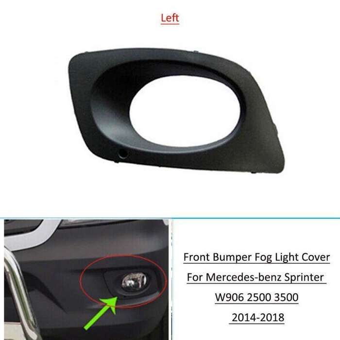 Front Bumper Grille Fog Light Cover For Benz Sprinter W906 2500 3500 14-18 Left