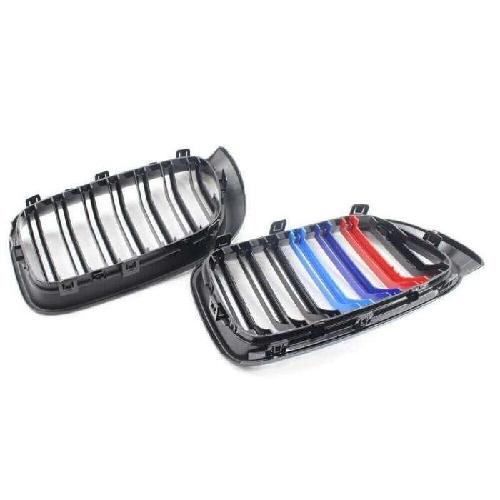 GLOSS BLACK M-Color Front Kidney Grille Fit FOR BMW F25LCI X3 F26 X4 15-17