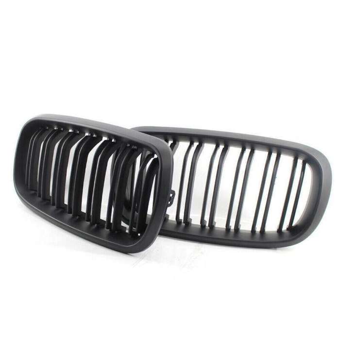 One Pair of Fit For BMW X5 F15 Matte Black Dual Slat M Look Front GRILLE 15-17