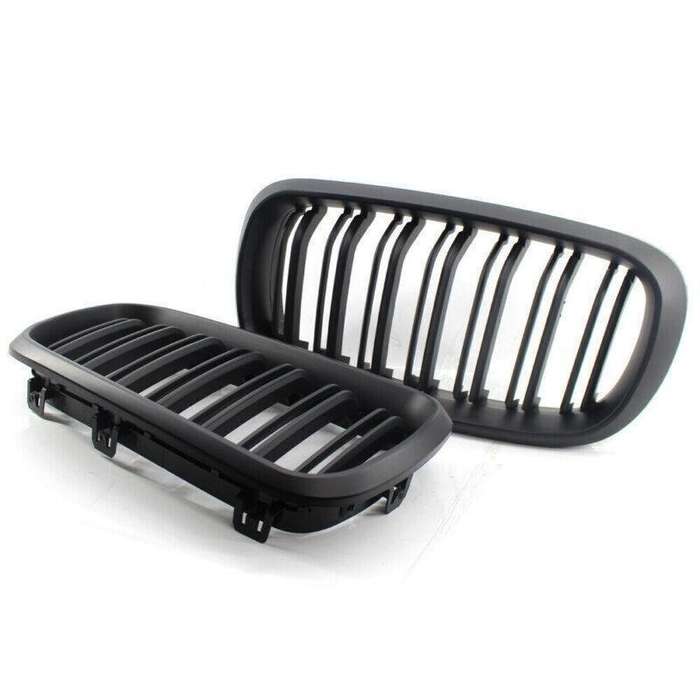 One Pair of Fit For BMW X5 F15 Matte Black Dual Slat M Look Front GRILLE 15-17