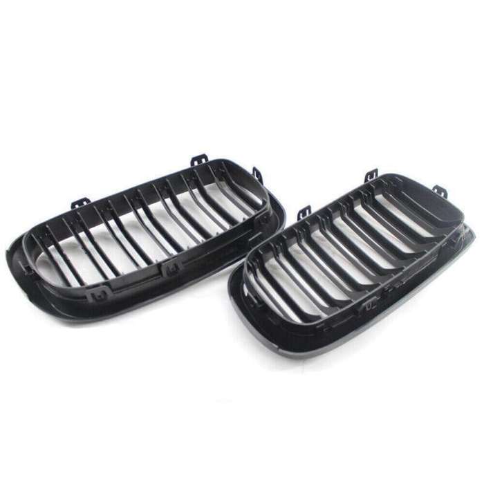 One Pair of Fit For BMW X5 F15 Matte Black Dual Slat M Look Front GRILLE 15-17