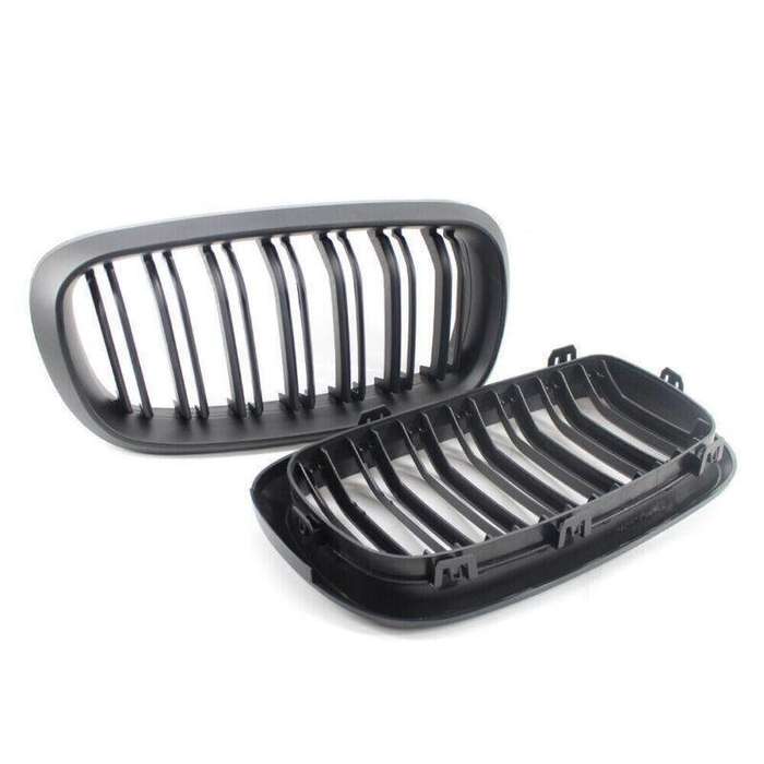One Pair of Fit For BMW X5 F15 Matte Black Dual Slat M Look Front GRILLE 15-17