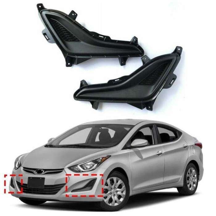 Fits For Hyundai Elantra 2014-2016 1 Pair Front Bumper Fog Lamp Covers