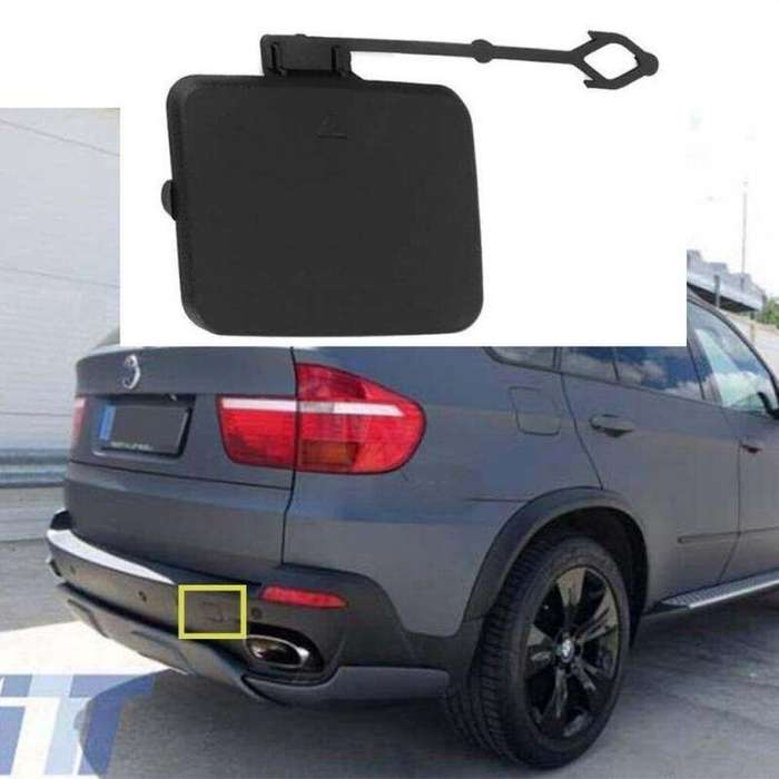 For BMW E70 X5 2007-2010 Right Side Rear Bumper Trailer Cover Tow Hook Cover