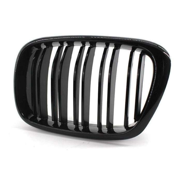 2x Gloss Black Front Kidney Grilles Grill Fit For BMW E39 525 528 1999-2003