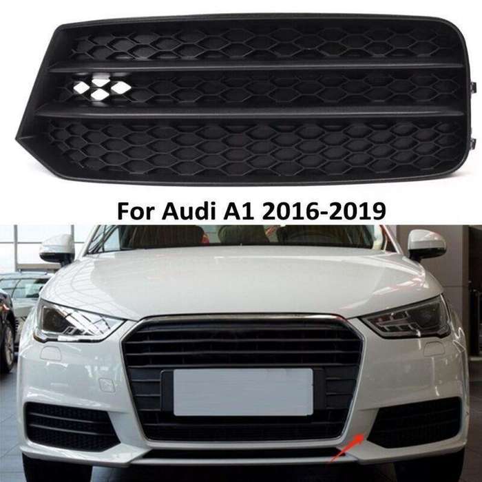 Front Bumper Fog Light Lamp Grille Cover For Audi A1 2016-2019 Black Left