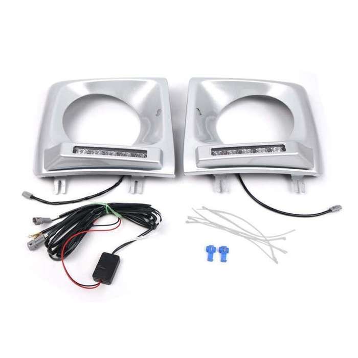 Headlight Bezel Pair For 1990-2018 Mercedes W463 G63 Wagon G500 w/ LED DRL